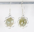 Fijne opengewerkte zilveren oorbellen met labradoriet afbeelding 1