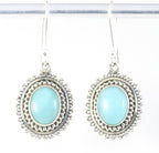 Bewerkte zilveren oorbellen met amazoniet afbeelding 1