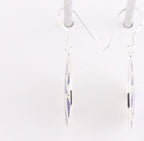 Ronde opengewerkte zilveren oorbellen met lapis lazuli afbeelding 2