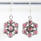 Zilveren oorbellen met granaat afbeelding 1