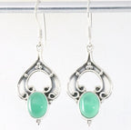 Bewerkte zilveren oorbellen met jade afbeelding 1