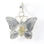 Bewerkte zilveren vlinder hanger met labradoriet afbeelding 1