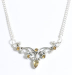 Fijne zilveren ketting met citrien afbeelding 1