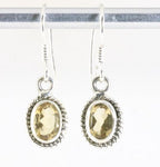 Fijne bewerkte zilveren oorbellen met citrien afbeelding 1