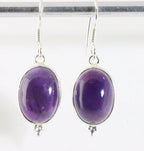 Fijne zilveren oorbellen met amethist afbeelding 1