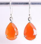 Zilveren oorbellen met carneool afbeelding 1