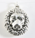 Grote zilveren leeuw hanger afbeelding 1