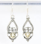 Fijne opengewerkte zilveren oorbellen met citrien afbeelding 1