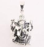 Zware zilveren Ganesha hanger afbeelding 1