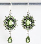 Zilveren oorbellen met peridoot afbeelding 1