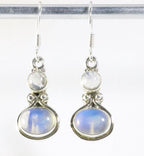 Zilveren oorbellen met vuuropaal afbeelding 1