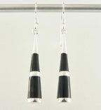 Zilveren oorbellen met onyx afbeelding 1