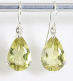 Zilveren oorbellen met lemon kwarts afbeelding 1