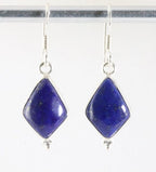 Fijne zilveren oorbellen met lapis lazuli afbeelding 1