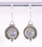 Fijne bewerkte zilveren oorbellen met labradoriet afbeelding 1