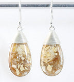 Zilveren oorbellen met gefragmenteerde mookaiet afbeelding 1