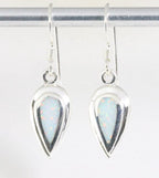 Fijne hoogglans zilveren oorbellen met welo opaal afbeelding 1