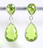 Zilveren oorstekers met peridoot afbeelding 1