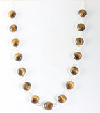 Zilveren collier met tijgeroog afbeelding 1