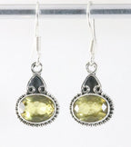 Fijne bewerkte zilveren oorbellen met citrien afbeelding 1