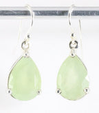 Zilveren oorbellen met prehniet afbeelding 1