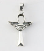 Bewerkte zilveren ankh hanger afbeelding 1