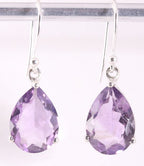 Zilveren oorbellen met amethist afbeelding 1