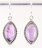 Bewerkte zilveren oorbellen met amethist afbeelding 1