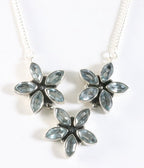 Zilveren ketting met blauwe topaas afbeelding 1