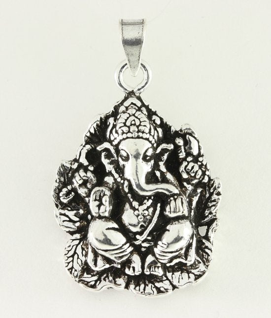 Zilveren Ganesha hanger afbeelding 1