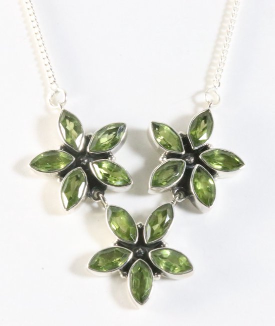 Zilveren ketting met peridoot afbeelding 5