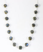 Zilveren collier met labradoriet afbeelding 1