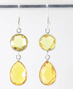 Zilveren oorbellen met citrien afbeelding 1