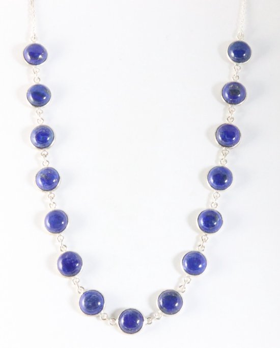 Zilveren collier met lapis lazuli afbeelding 1