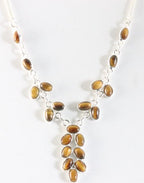 Zilveren ketting met tijgeroog afbeelding 1