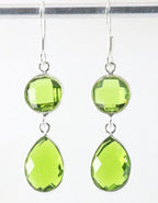 Zilveren oorbellen met peridoot afbeelding 1