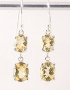 Zilveren oorbellen met citrien afbeelding 1