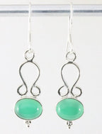 Fijne opengewerkte zilveren oorbellen met jade afbeelding 1