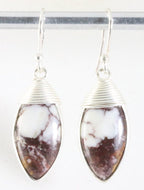 Zilveren oorbellen met wildhorse magnesiet afbeelding 1