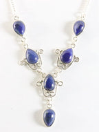 Zilveren ketting met lapis lazuli afbeelding 1