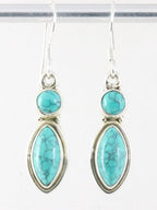 Zilveren oorbellen met turkoois afbeelding 1