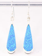 Druppelvormige zilveren oorbellen met Australische opaal afbeelding 1