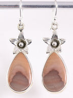 Zilveren oorbellen met bruine imperial jaspis afbeelding 1