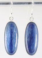 Zilveren oorbellen met kyaniet afbeelding 1