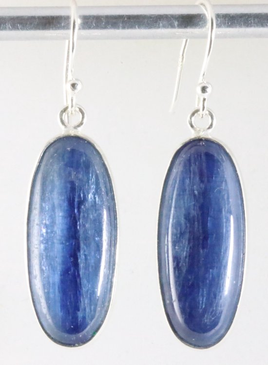 Zilveren oorbellen met kyaniet afbeelding 1