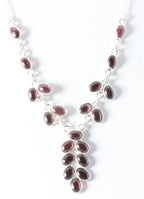 Zilveren ketting met granaat afbeelding 1