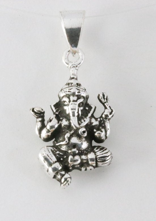 Fijne zilveren Ganesha hanger afbeelding 1