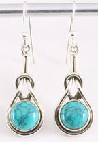 Zilveren oorbellen met turkoois afbeelding 1