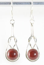 Zilveren oorbellen met rode jaspis afbeelding 1