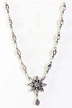 Zilveren collier met amethist afbeelding 1